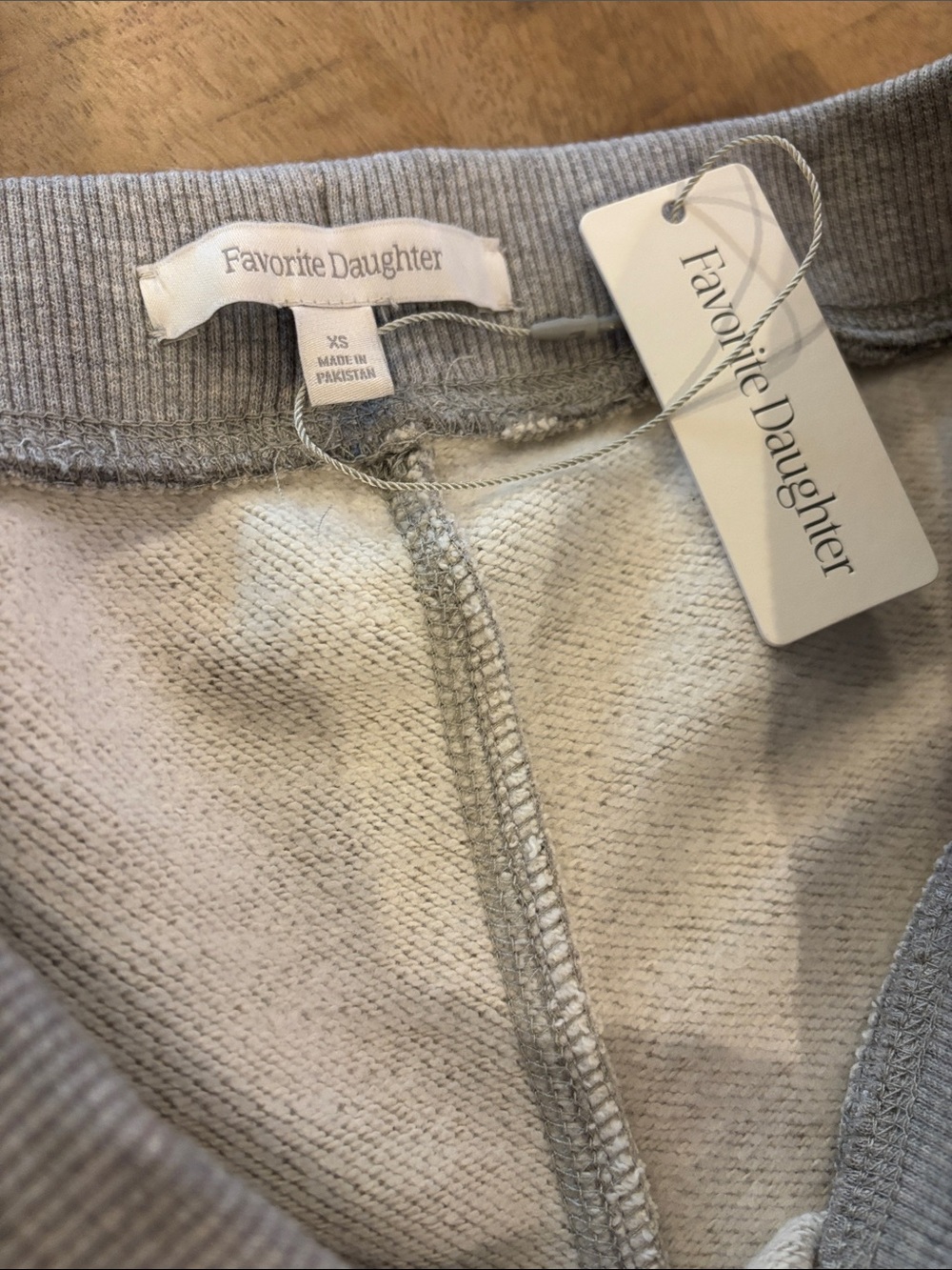 Favorite Daughter Collegiate Oversized Sweatpants Joggers Heather Grey XS NWT - Picture 8 of 9